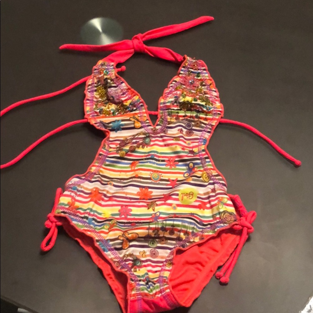 Kids Columbian beaded one piece